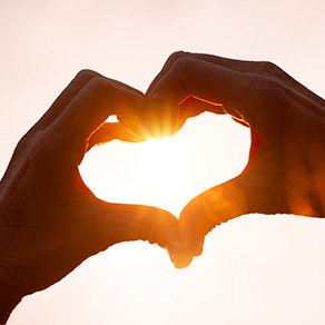 Hands in the shape of a heart